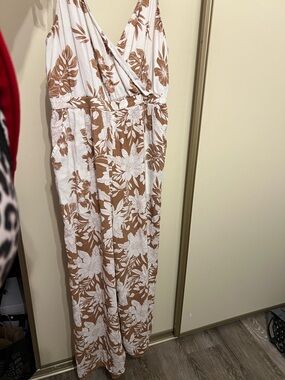 American Eagle Floral Wrap Jumpsuit